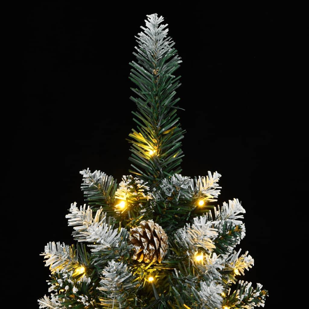 ComfortXL - Sapin de Noël artificiel fin enneigé 150 LED et pommes de pin 150 cm – ComfortXL Outdoor Living - Image 9
