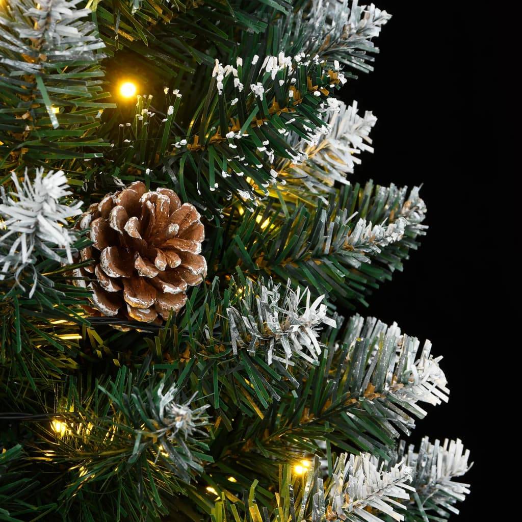 ComfortXL - Sapin de Noël artificiel fin enneigé 150 LED et pommes de pin 150 cm – ComfortXL Outdoor Living - Image 6