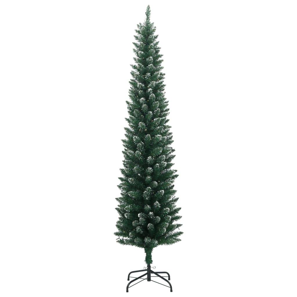 ComfortXL - Sapin de Noël artificiel mince enneigé 150 LED pour salon Vert 150 cm – ComfortXL Outdoor Living - Image 3