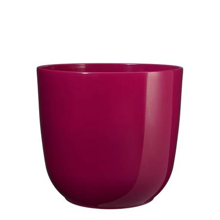 Mica Decorations - Maceta Tusca fucsia de cerámica Ø 19,5 cm, alto 18,5 cm - MICA
