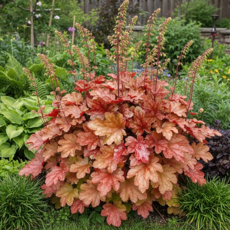 Heuchere Peach Flambe® à fleurs Blanche/ - feuillage Caduc - Godet - 5/20 cm - Imagen 1