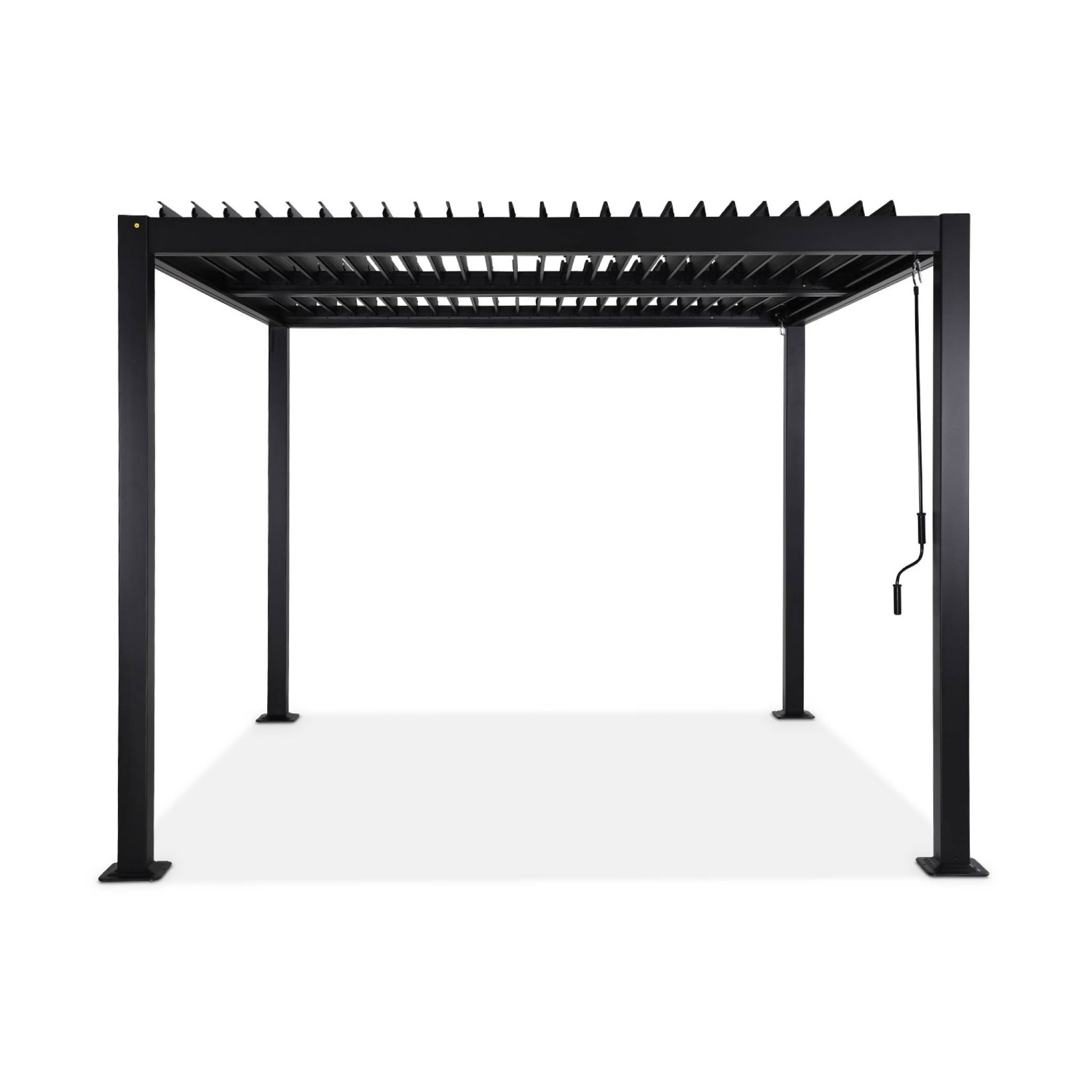 sweeek - Pergola bioclimatique noire. aluminium et acier. 3x3m. lames orientables | sweeek - Image 5