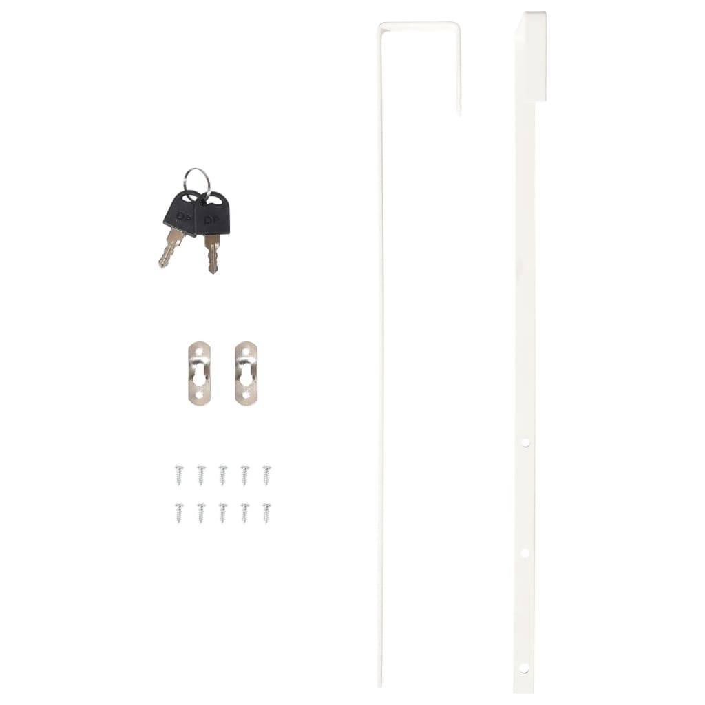 Maison Chic - Miroir Murale avec rangement - Armoire à bijoux avec miroir blanc 30x8,5x106 cm PC154 - Image 10