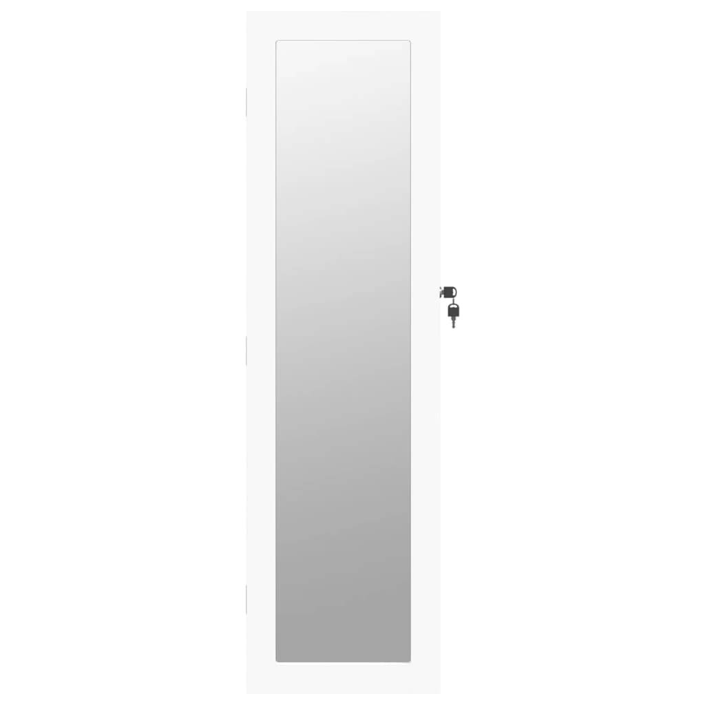 Maison Chic - Miroir Murale avec rangement - Armoire à bijoux avec miroir blanc 30x8,5x106 cm PC154 - Image 4