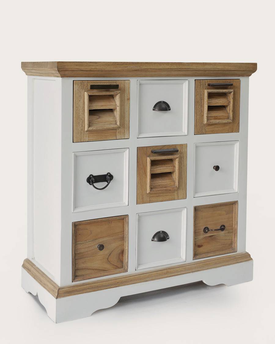 Inda - Console en Mindy massif naturelle et blanche 110 cm - UNIQKA - Imagen 5