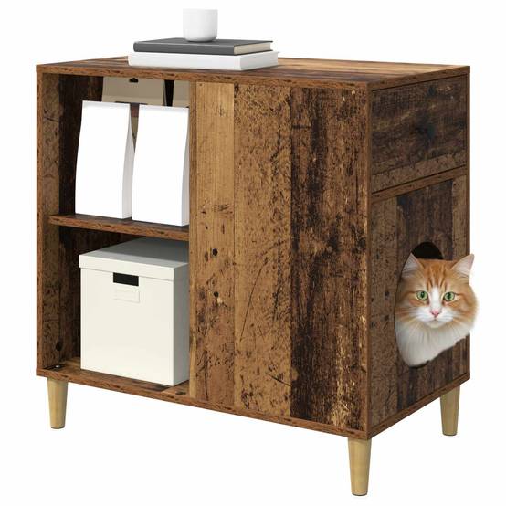 Chatiere bois marron 72 x 42,5 x 70 cm - Prolenta premium p365.9 - Image 3