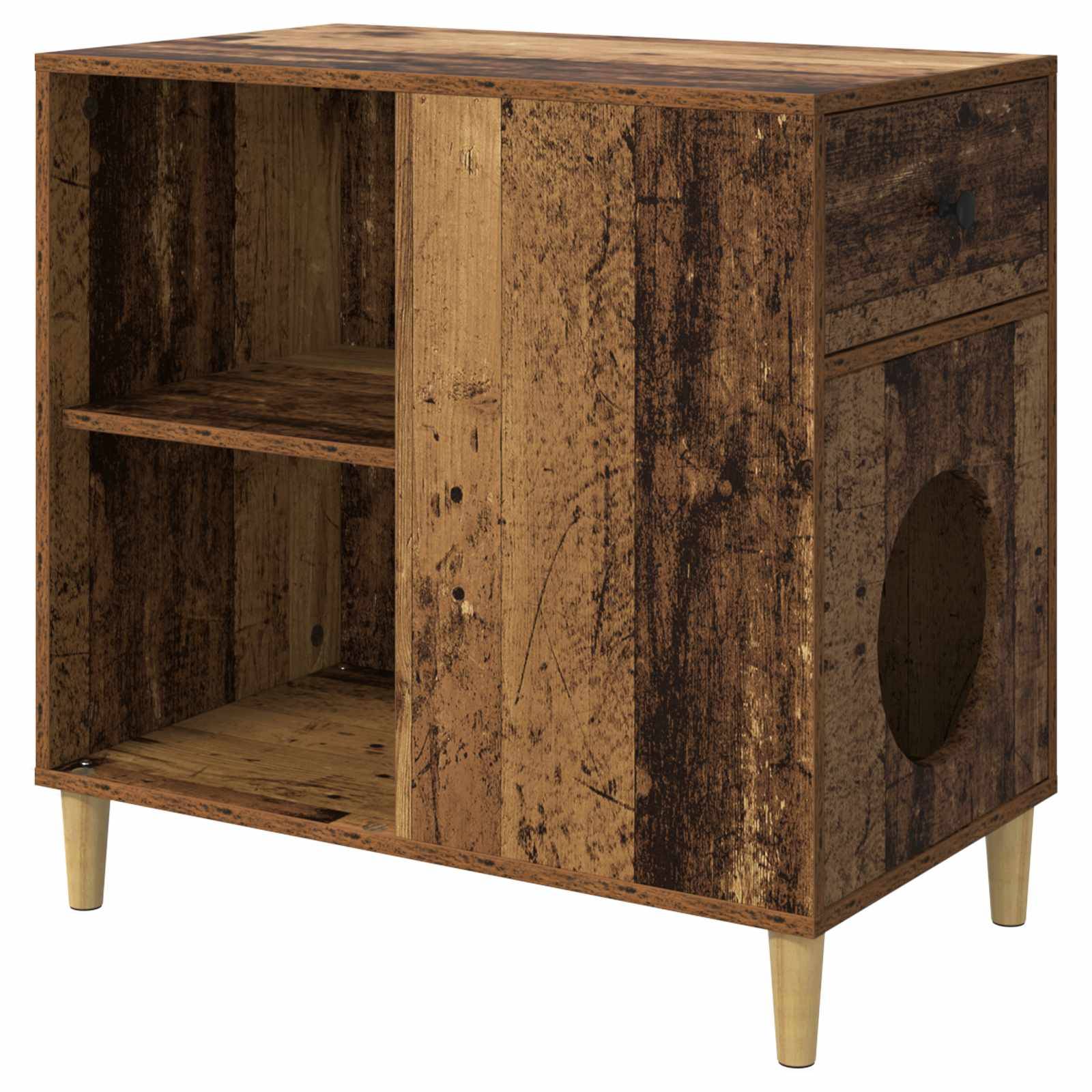 Chatiere bois marron  72 x 42,5 x 70 cm  - Prolenta premium p365.9 - Image 1