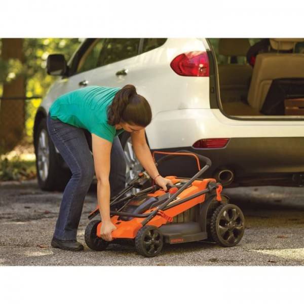 Tondeuse a Gazon électrique 48cm LM2000-QS BLACK+DECKER - Fonction mulching, éjection latérale ou bac de ramassage souple 50L - Image 3
