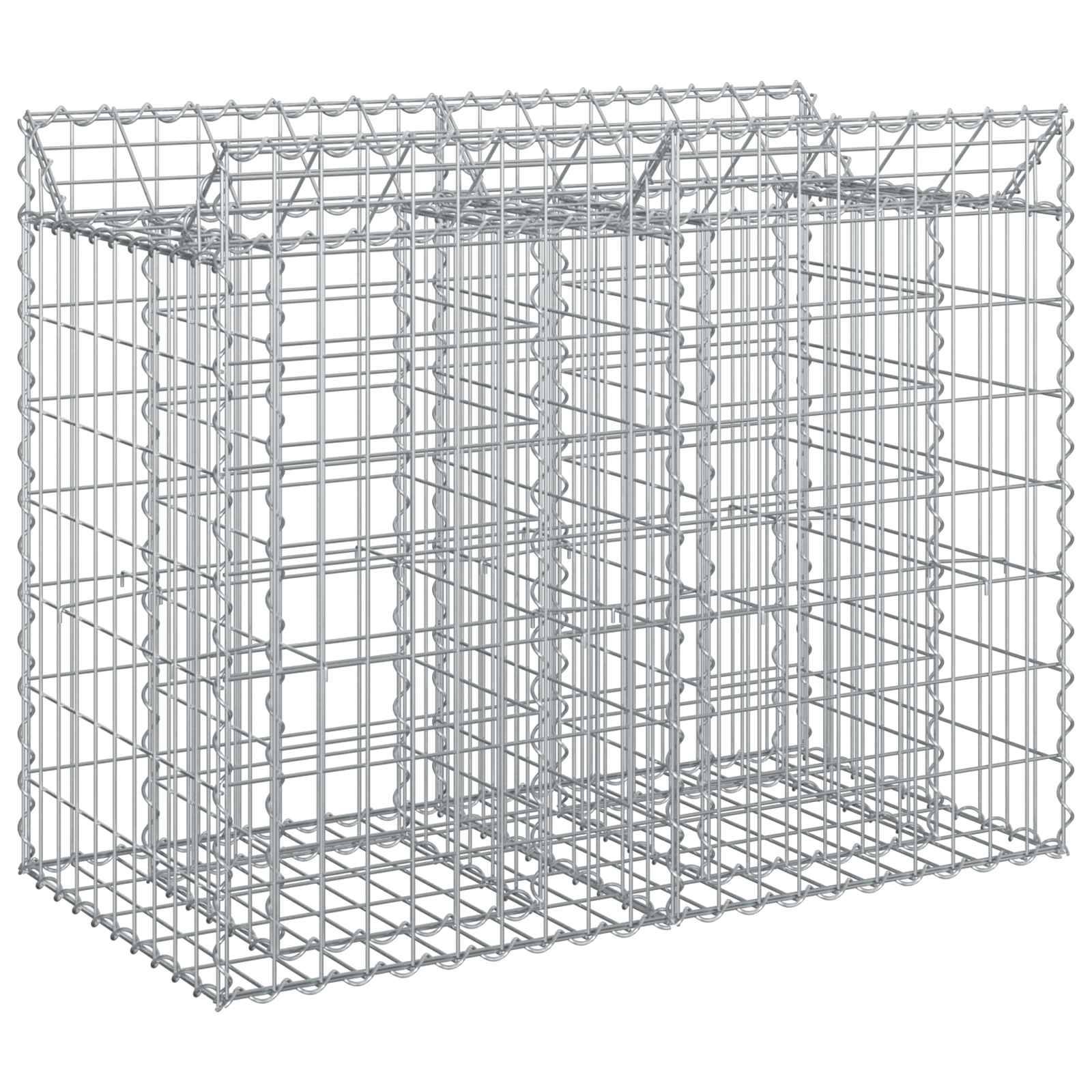 Lit surélevé gabion Acier galvanisé Argenté 100 x 50 x 80 cm - PANGIVO - Image 2