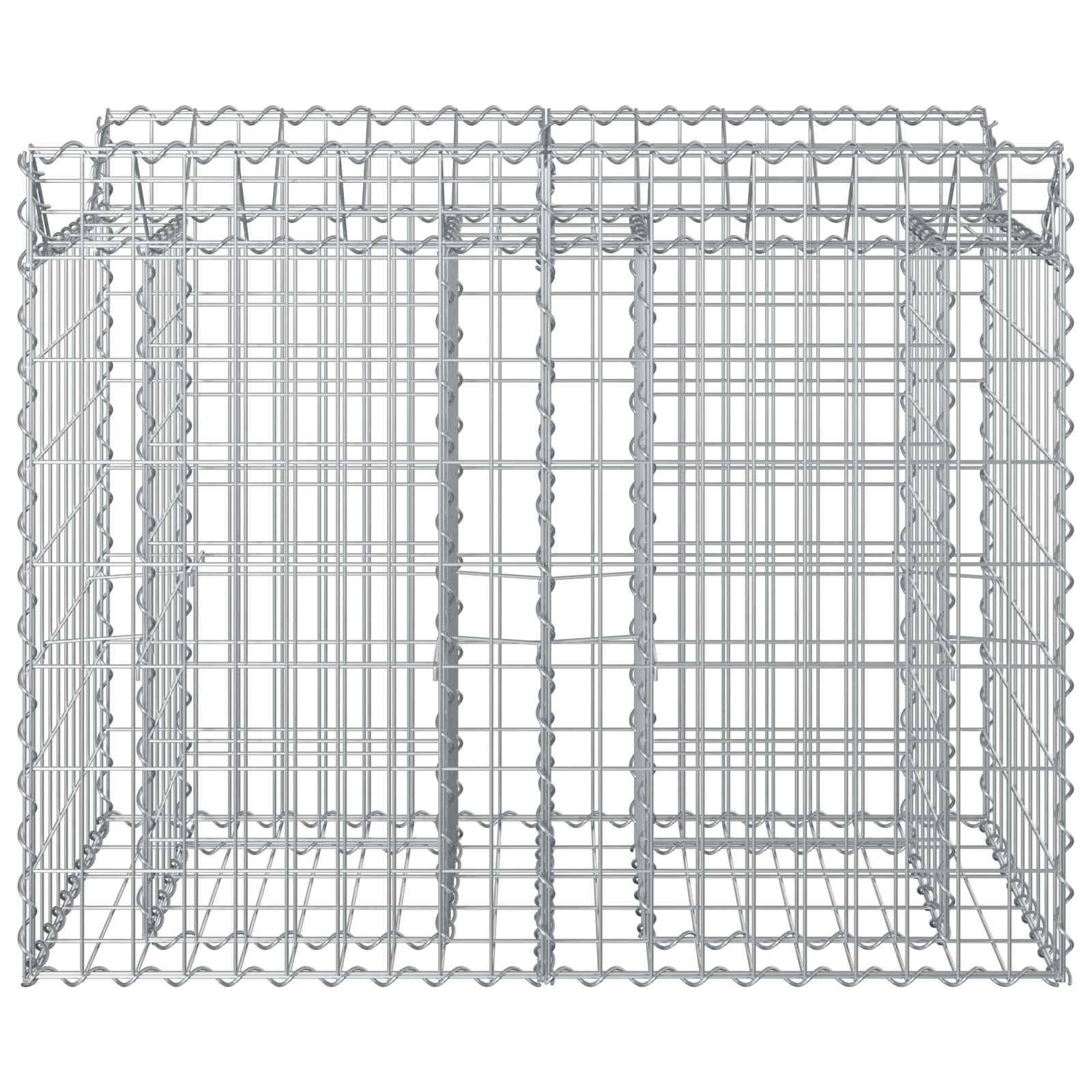 Lit surélevé gabion Acier galvanisé Argenté 100 x 50 x 80 cm - PANGIVO - Image 5
