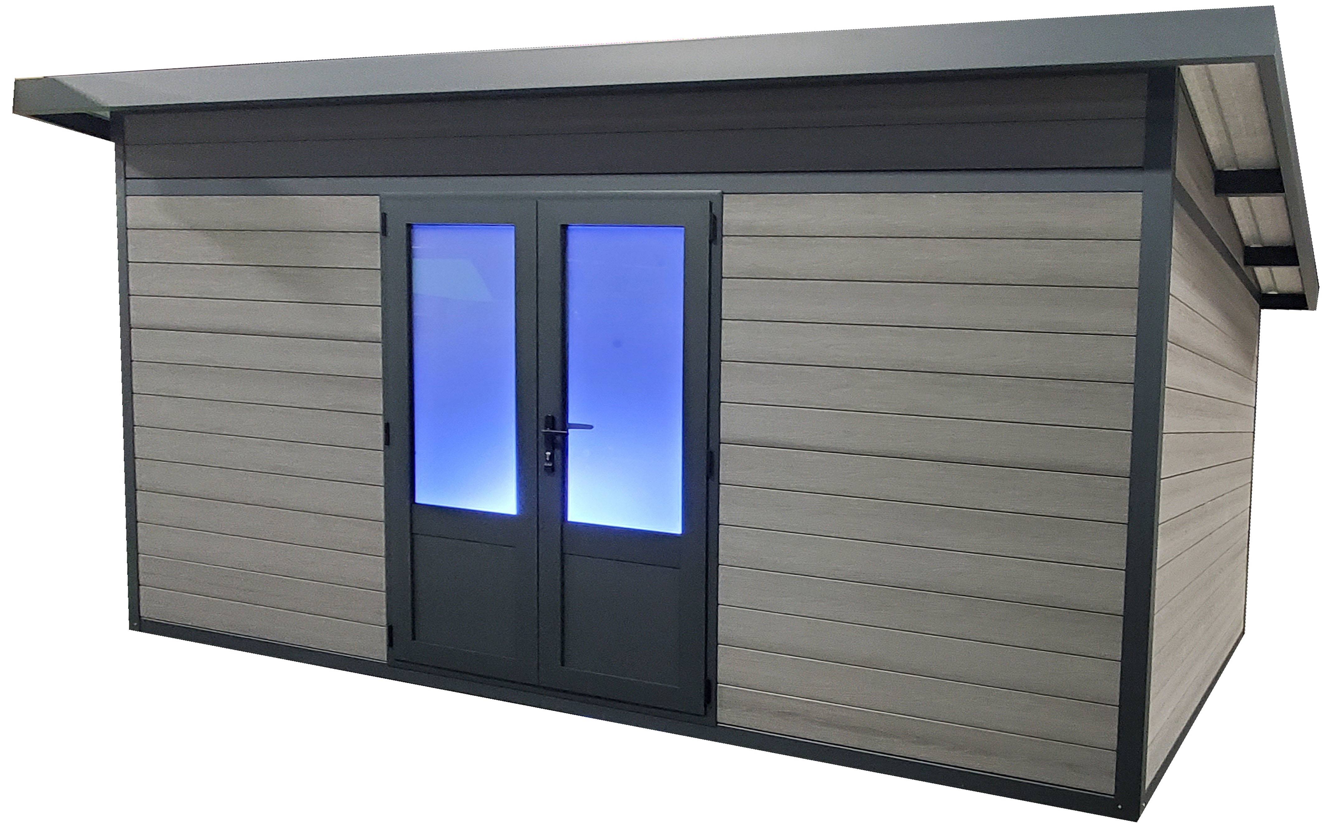 Green Outside - Abri alu + composite EAZY-LODGE Coexprotect® 15m² Toit Monopente Toiture Bac Acier - Image 4