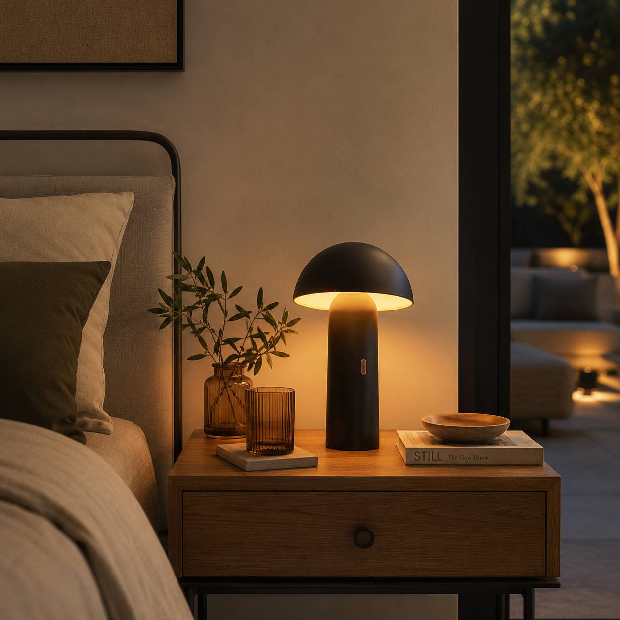 Lumisky - Lampe de table sans fil TOD Noir H28cm - Imagen 5