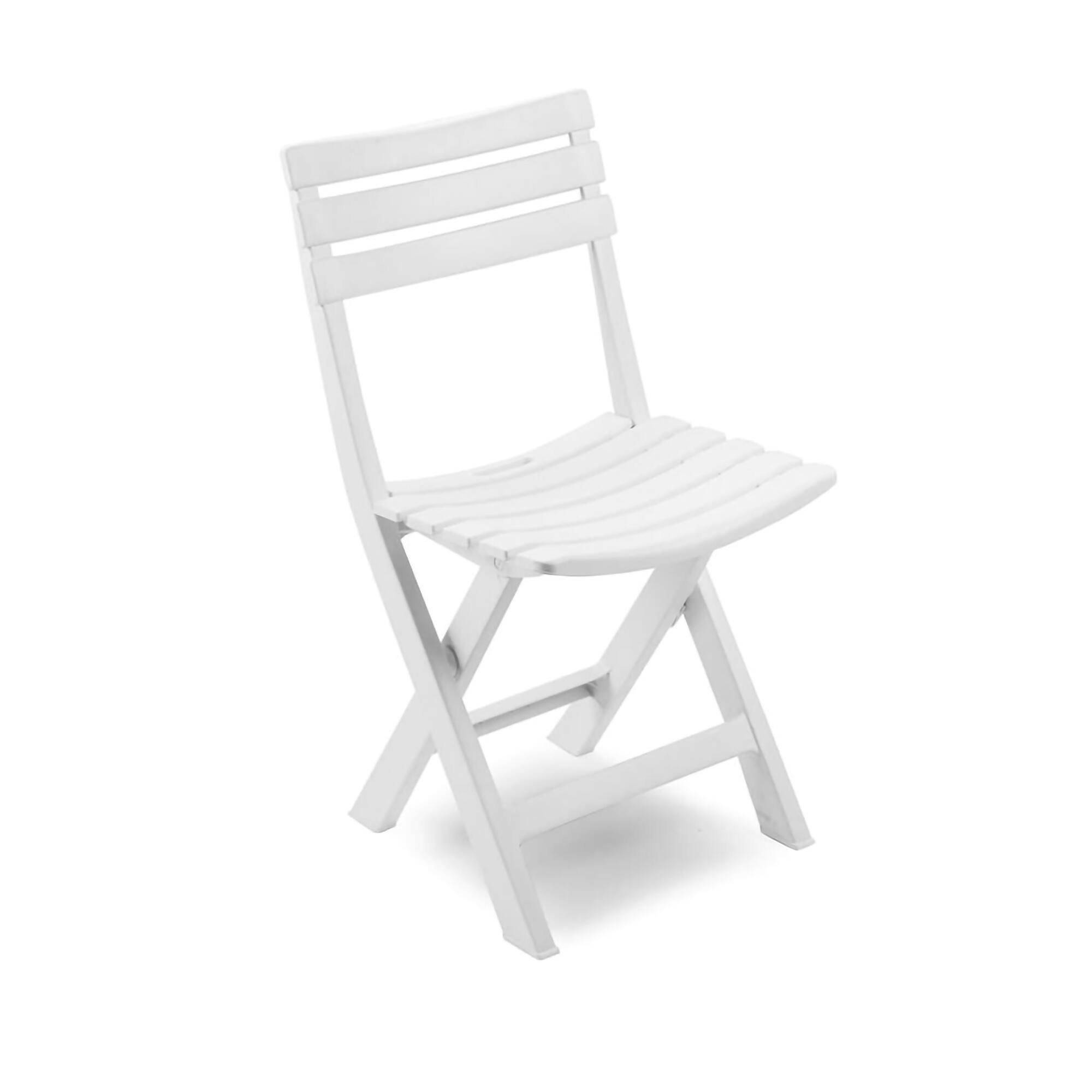 Dmora - Chaise d'extérieur Terni, Siège de jardin pliant, Chaise pour table à manger, Fauteuil d'extérieur, 100% Made in Italy, 44x41h78 cm, Blanc - Dmora - Imagen 1