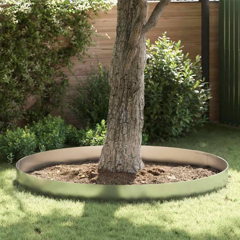 Bordure de jardin - Limite de jardin - Parterre Argent 450 x 25 cm Acier galvanisé g308 - Image 2