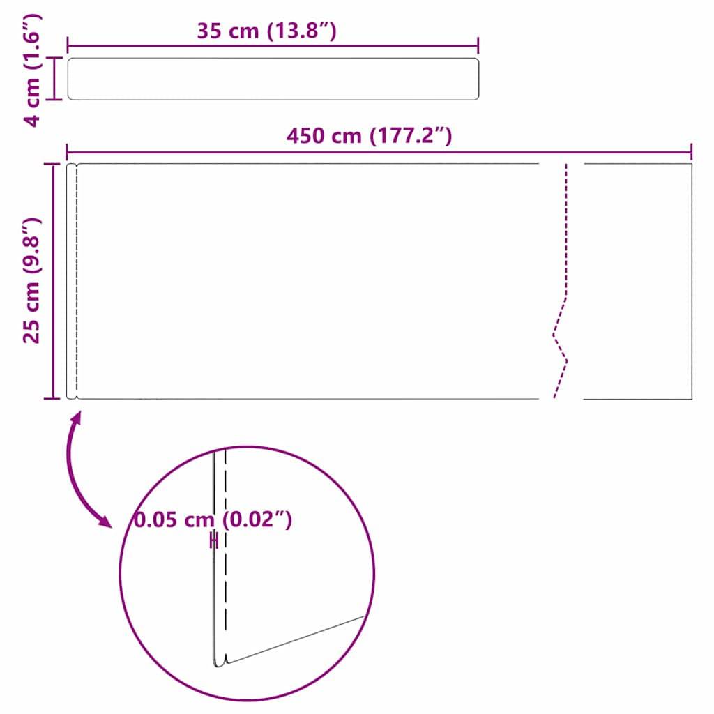 Bordure de jardin - Limite de jardin - Parterre Argent 450 x 25 cm Acier galvanisé g308 - Image 9