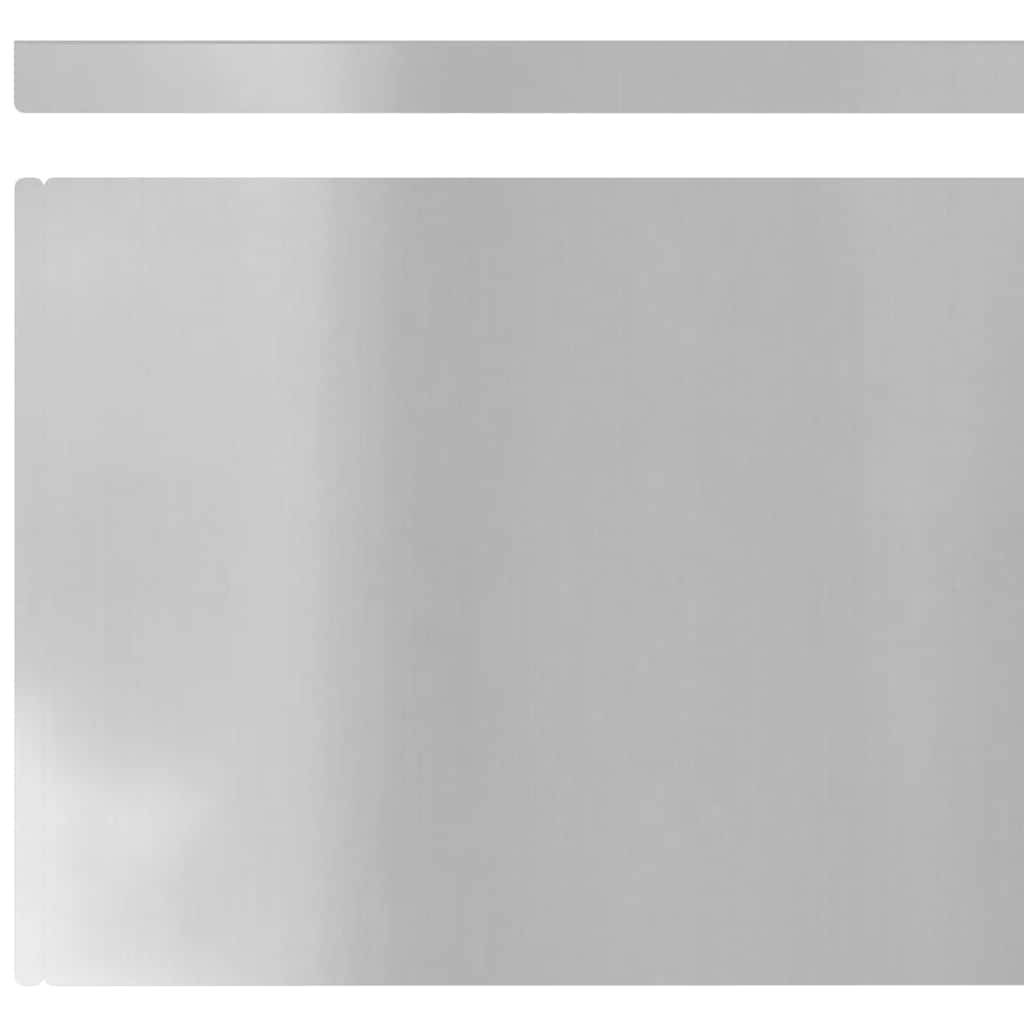 Bordure de jardin - Limite de jardin - Parterre Argent 450 x 25 cm Acier galvanisé g308 - Image 7