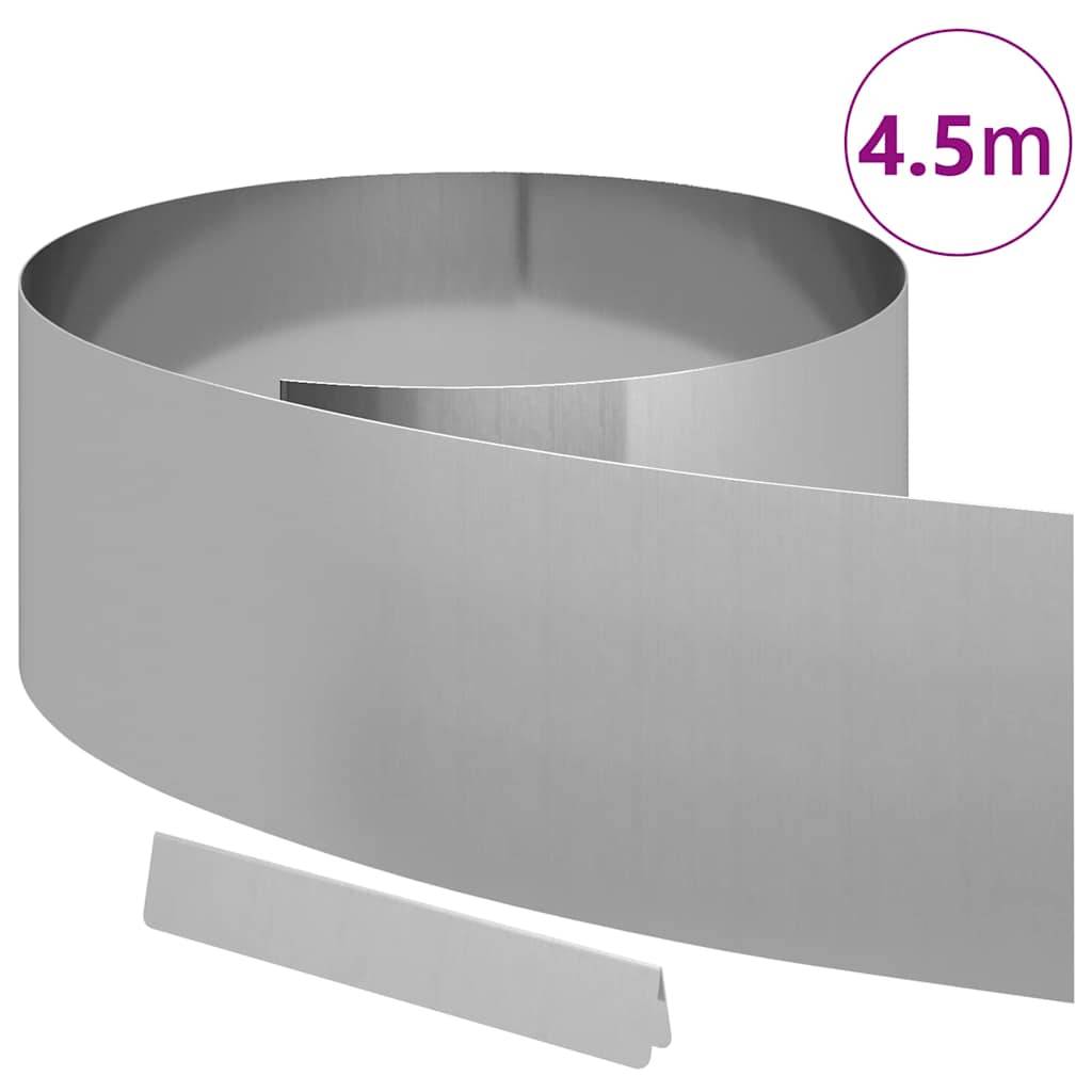 Bordure de jardin - Limite de jardin - Parterre Argent 450 x 25 cm Acier galvanisé g308 - Image 3