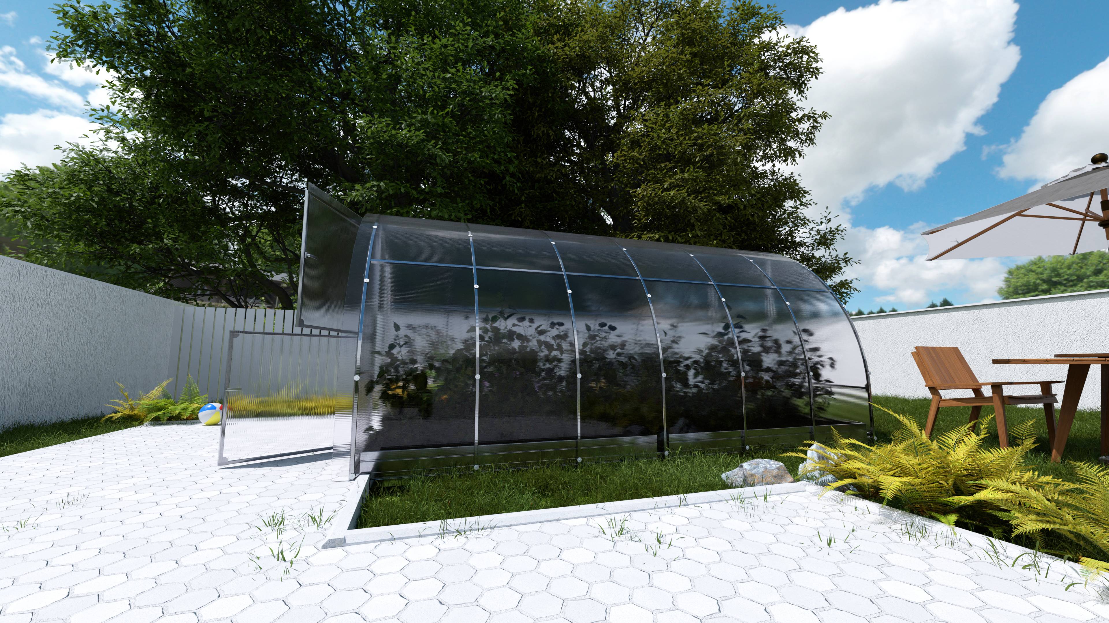 KLASIKA GREENHOUSES - Serre KLASIKA EASY 3 x 4 m (12 m²), 4 mm avec revêtement en polycarbonate