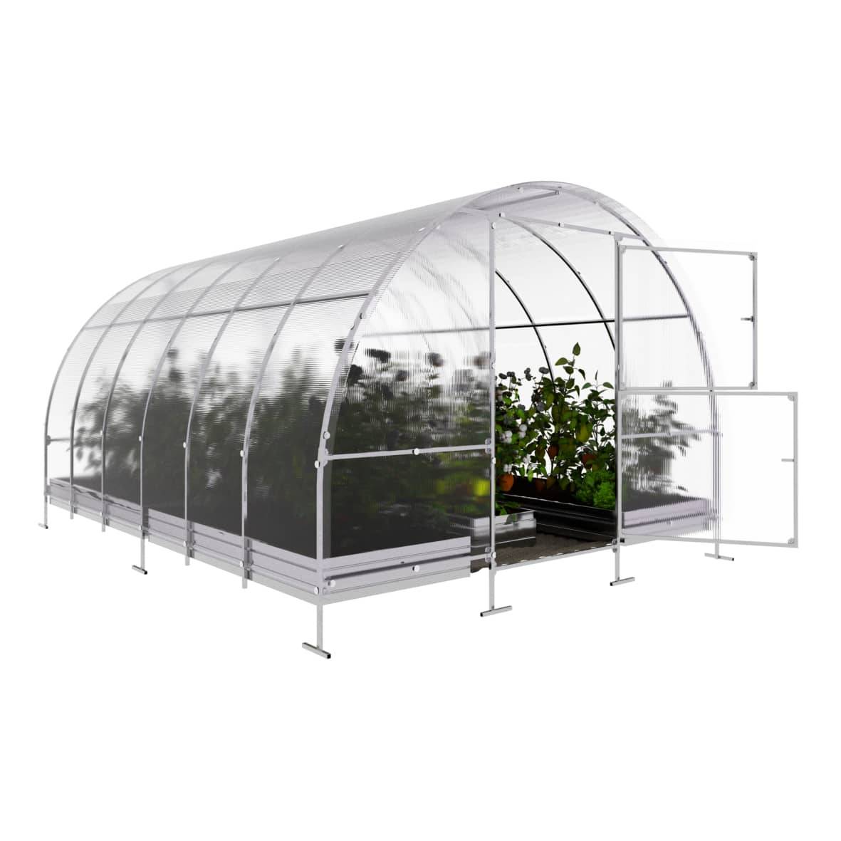 KLASIKA GREENHOUSES - Serre KLASIKA EASY 3 x 4 m (12 m²), 4 mm avec revêtement en polycarbonate - Image 4