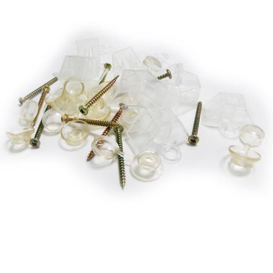 Kit de fixation nervurée à ondes greca (x10) - Coloris - Standard, Longueur - 4 cm