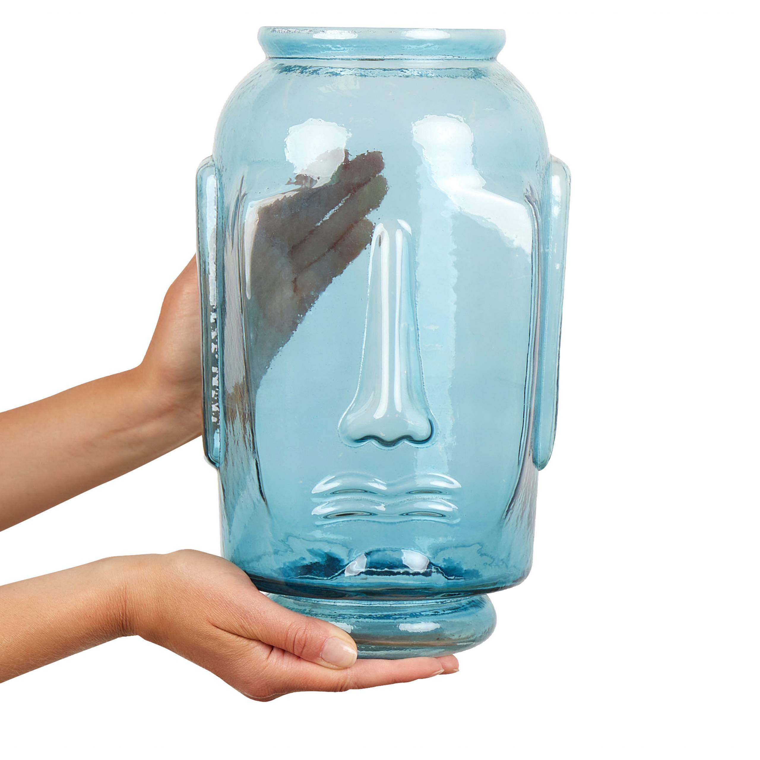 Beliani - Vase décoratif Verre Bleu SAMBAR - 17x17x31- Beliani - Image 4