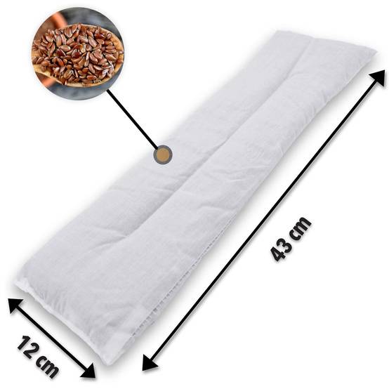 Tour De Cou Chauffant Réfrigérant FISHTEC Graines De Lin Lavande Chaud Froid Douleurs Cervicales Tissu Polaire Doux Housse Lavable 43x12x3 Cm - Image 7