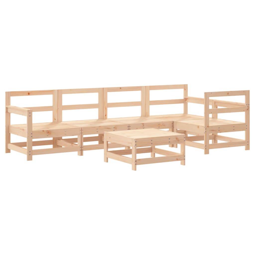 Maison Chic - 6 pcs salon de jardin - Mobilier d'extérieur - Mobilier de jardin Bois de pin massif ny722