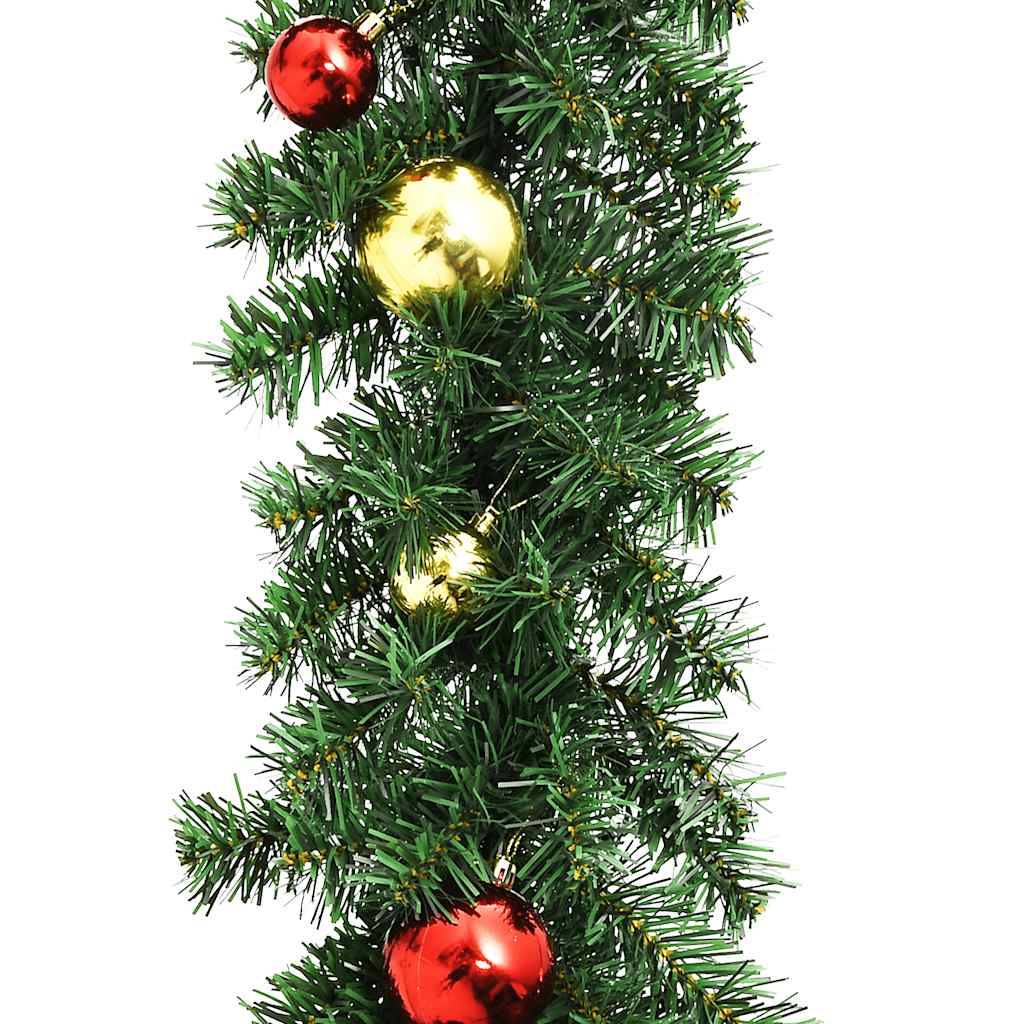 Guirlande de Noël - Décoration De Noël décorée avec boules et lumières LED 10 m - Image 4