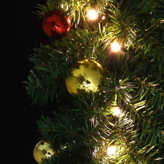 Guirlande de Noël - Décoration De Noël décorée avec boules et lumières LED 10 m - Image 5