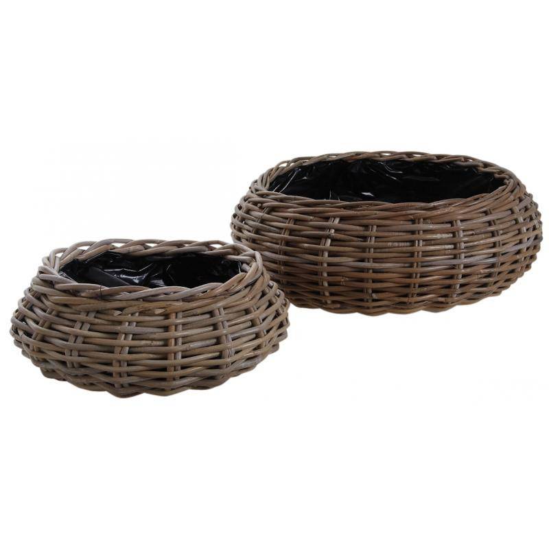 Aubry Gaspard - Jardinière ronde en poelet gris Diam 53 cm - Aubry Gaspard - Imagen 2