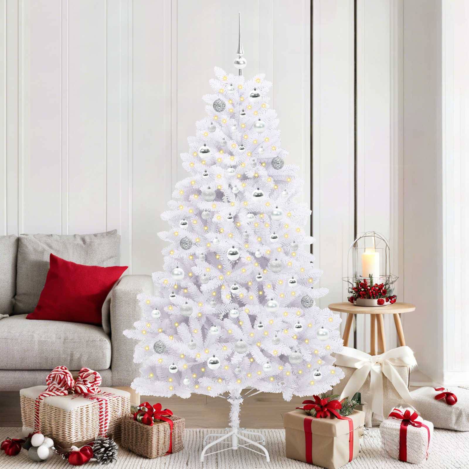 Vidaxl - Sapin de Noël Artificiel à Branches Articulées Blanc 180 cm vidaXL 3426599 - Image 1