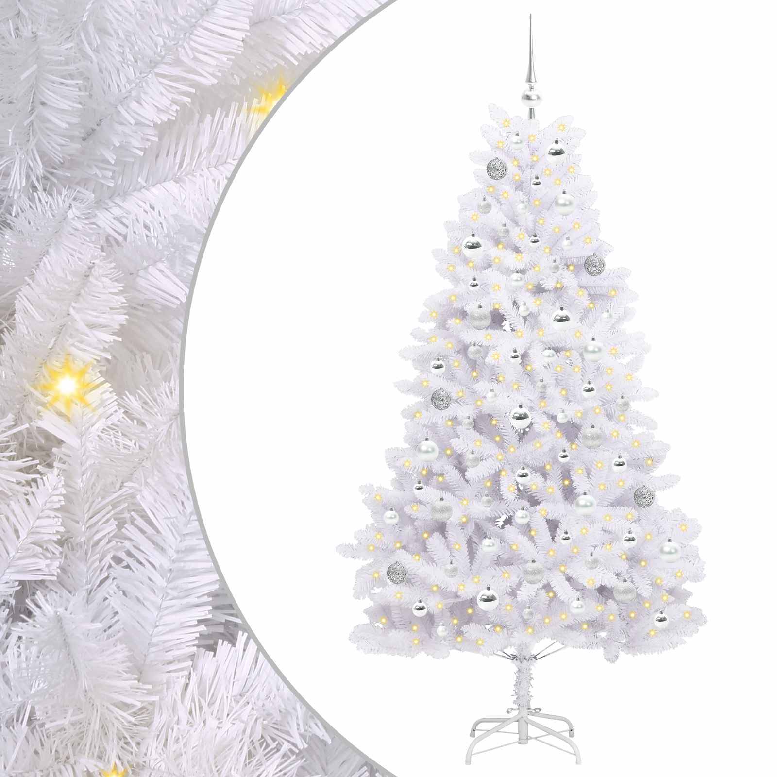 Vidaxl - Sapin de Noël Artificiel à Branches Articulées Blanc 180 cm vidaXL 3426599 - Image 2