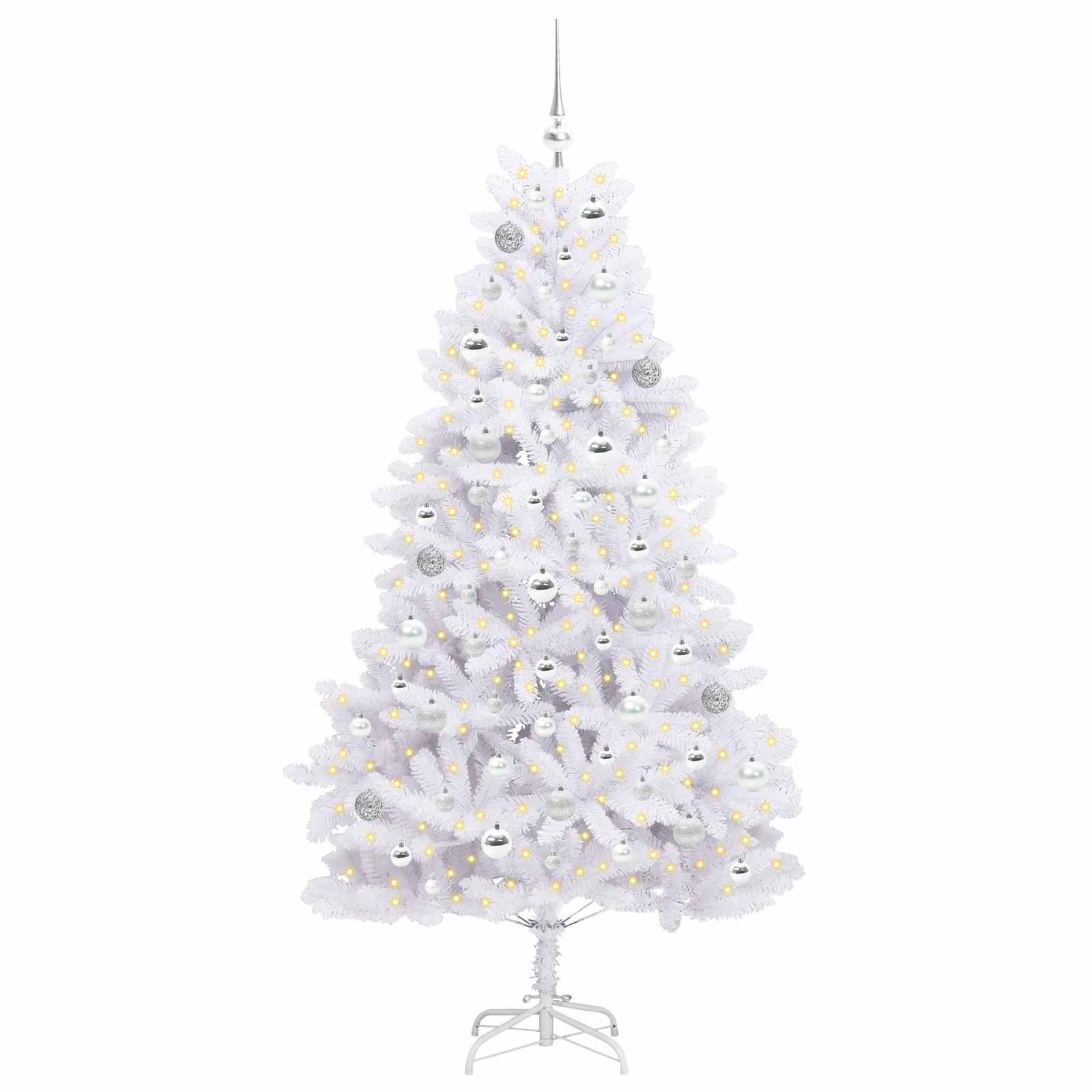 Vidaxl - Sapin de Noël Artificiel à Branches Articulées Blanc 180 cm vidaXL 3426599 - Image 4