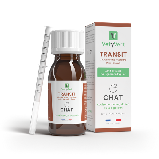 Complément alimentaire vétérinaire - Transit (digestion) chat 50 mL - VetyVert - Image 1