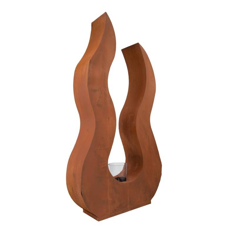 Jardinex - Déco jardin flamme métal rouillé - Rouille 115 cm - Jardinex - Imagen 1