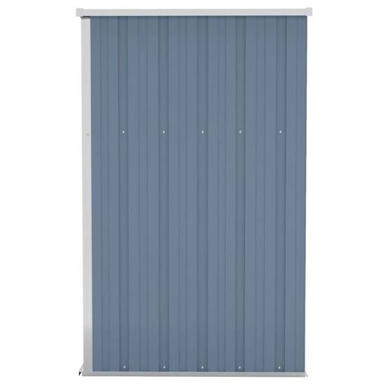 Abri de jardin 1.18m² - Cabane de jardin - Remise de jardin murale Gris 118x100x178 cm Acier galvanisé MAISON CHIC - Image 4