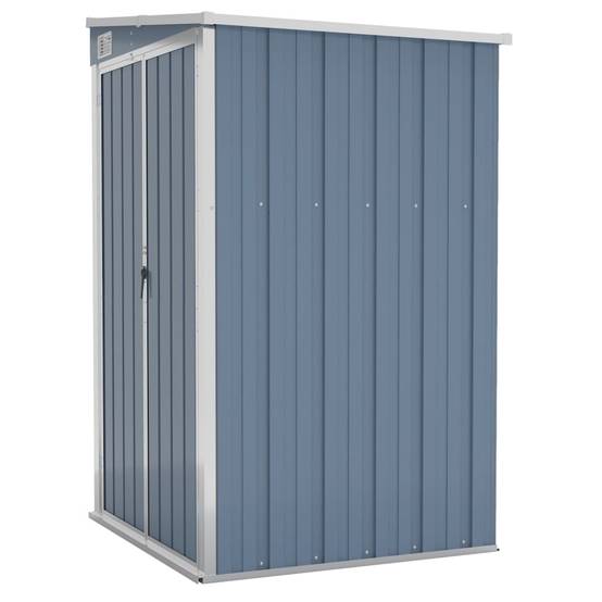 Abri de jardin 1.18m² - Cabane de jardin - Remise de jardin murale Gris 118x100x178 cm Acier galvanisé MAISON CHIC - Image 1