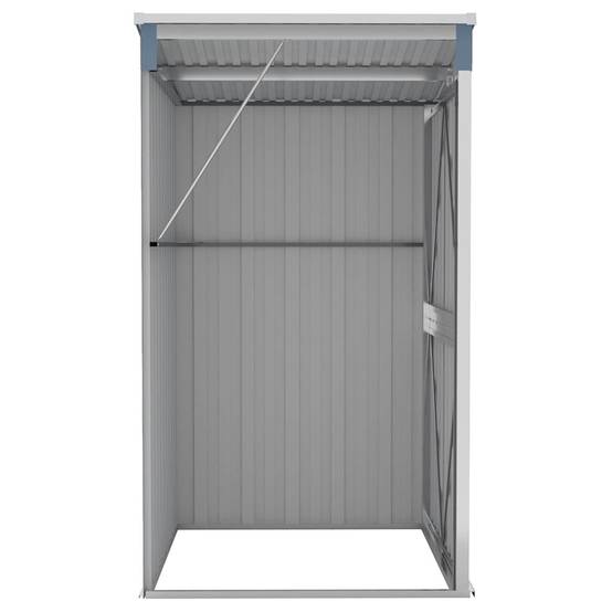 Abri de jardin 1.18m² - Cabane de jardin - Remise de jardin murale Gris 118x100x178 cm Acier galvanisé MAISON CHIC - Image 5