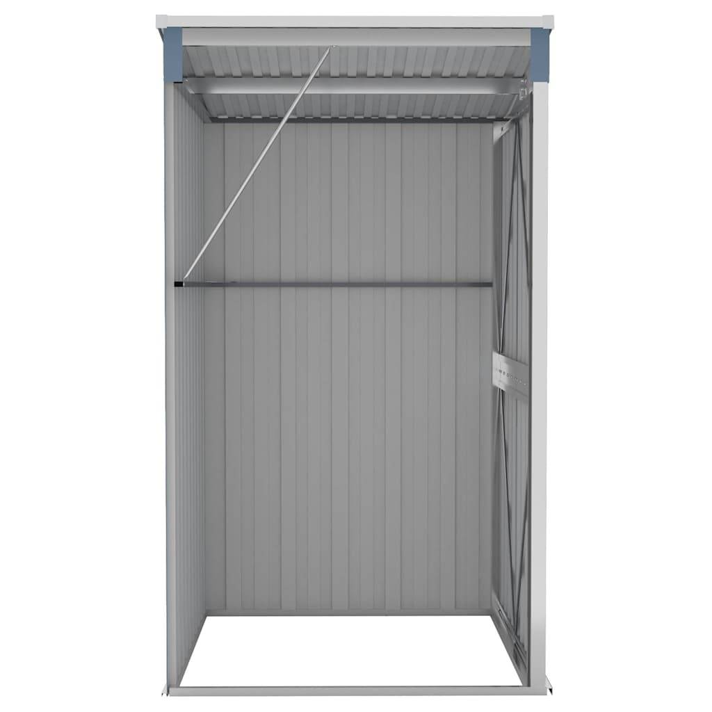Abri de jardin 1.18m² - Cabane de jardin - Remise de jardin murale Gris 118x100x178 cm Acier galvanisé MAISON CHIC - Image 5