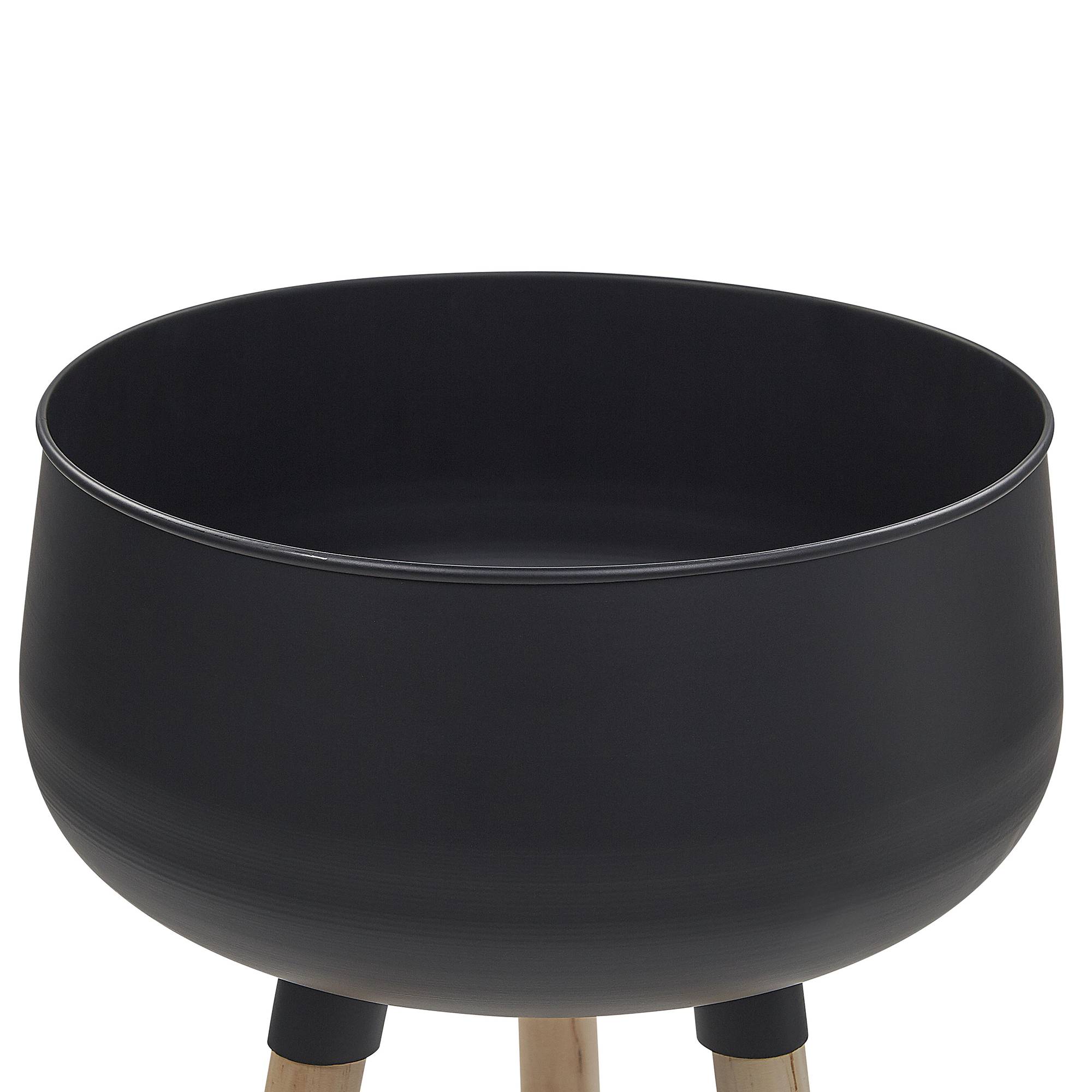 Beliani - Cache-pot d'extérieur Métal Noir AGROS - Beliani - Imagen 3