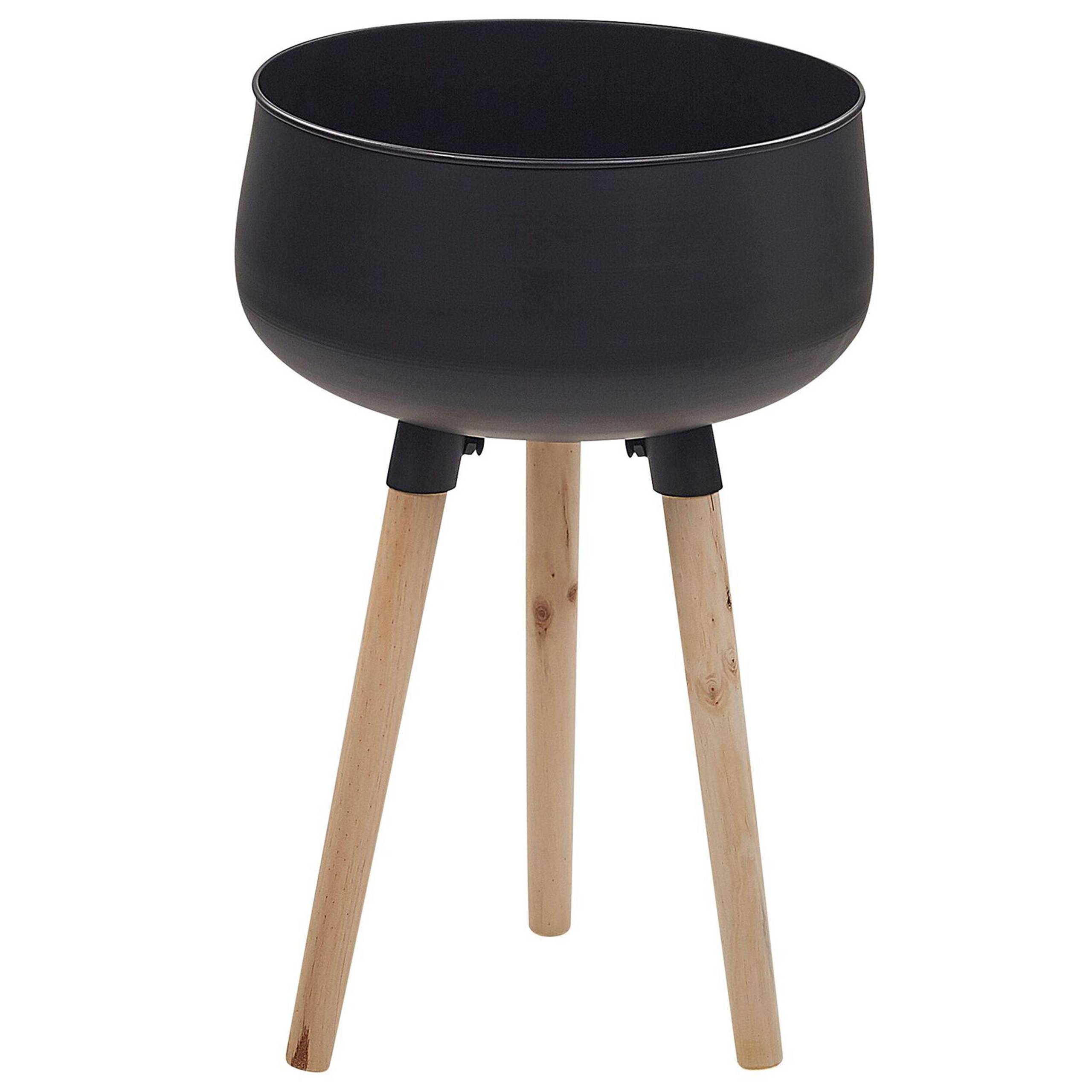 Beliani - Cache-pot d'extérieur Métal Noir AGROS - Beliani - Imagen 1