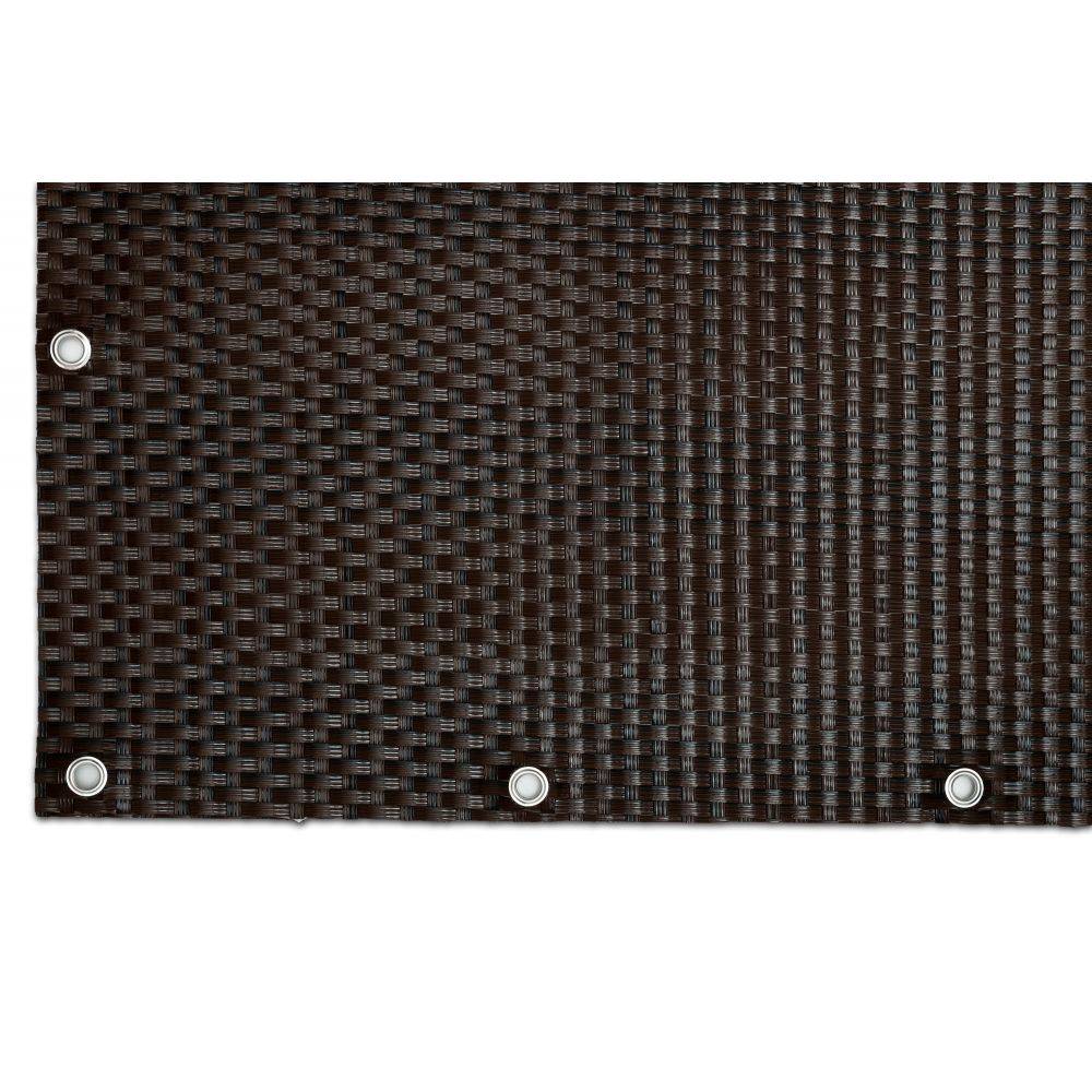 Rattan Art - Brise-vue en résine tressée avec oeillets métalliques coloris marron et noir 1 x 3 m - Imagen 3