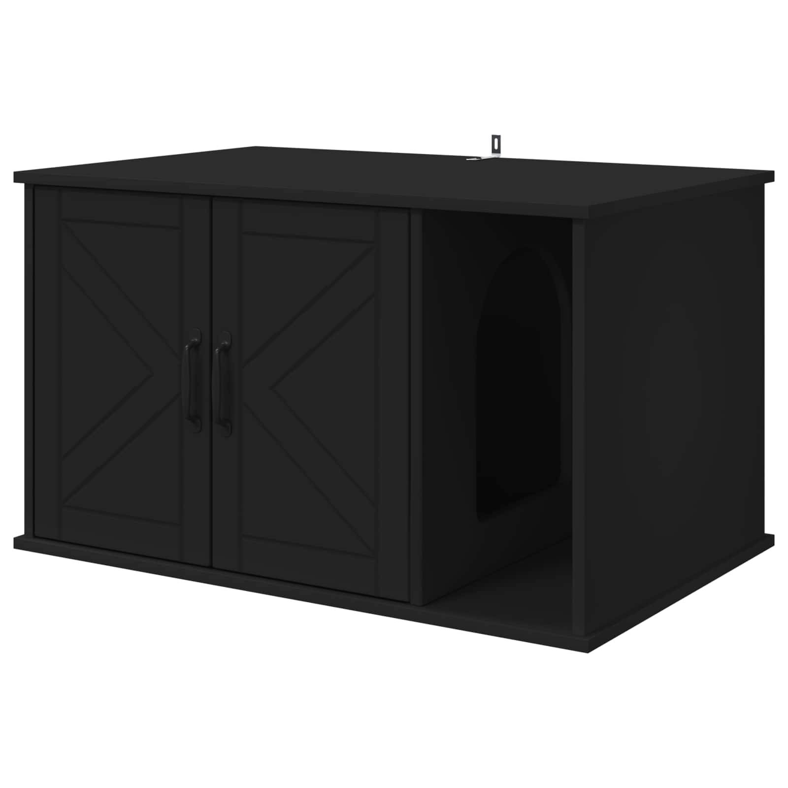 Vidaxl - Maison pour chat Noir 85 x 55 x 50 cm Bois d'ingénierie vidaXL 8000735 - Image 2