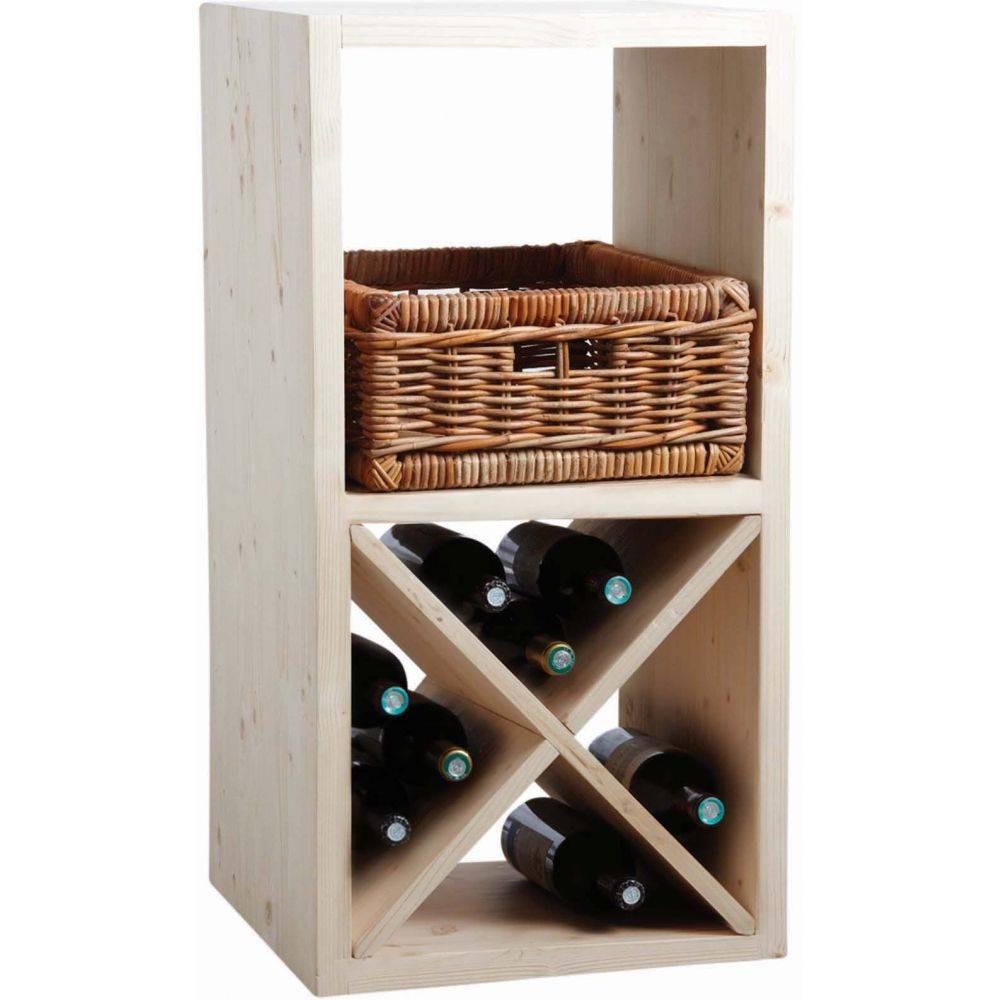 Aubry Gaspard - Etagère modulable 2 cases en épicéa 2 cases - Imagen 3