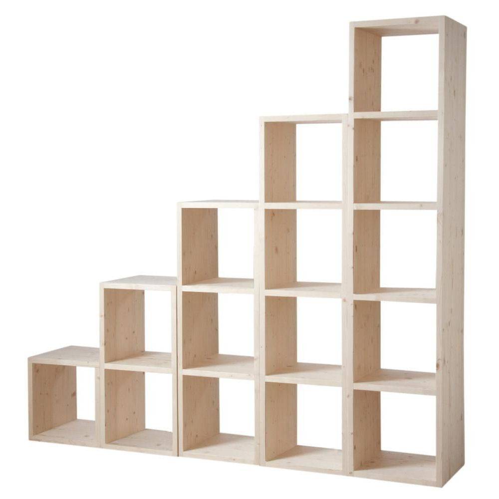 Aubry Gaspard - Etagère modulable 2 cases en épicéa 2 cases - Imagen 2