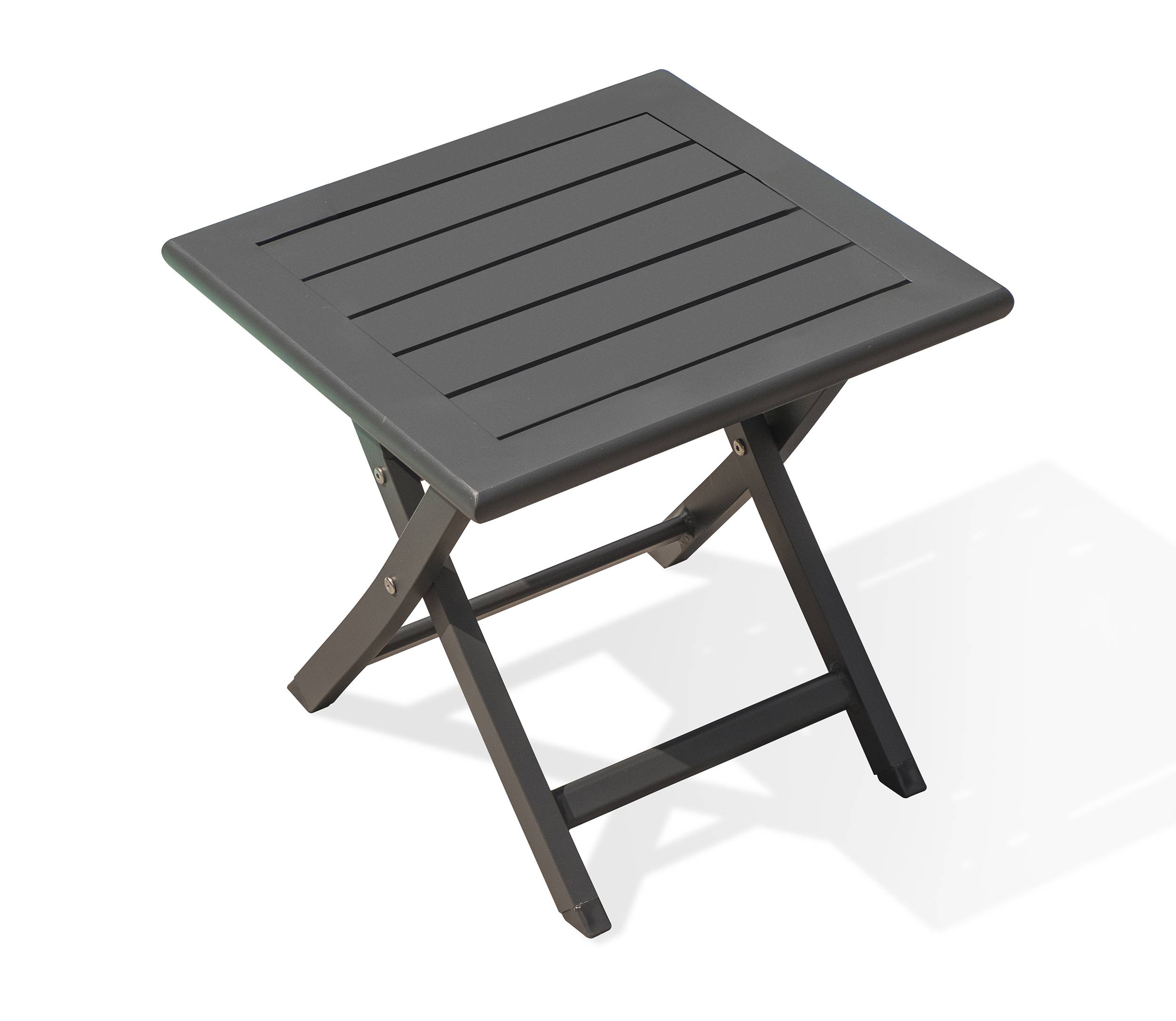 City Garden - Table basse de jardin pliante en aluminium anthracite MARIUS - CITY GARDEN - Imagen 5
