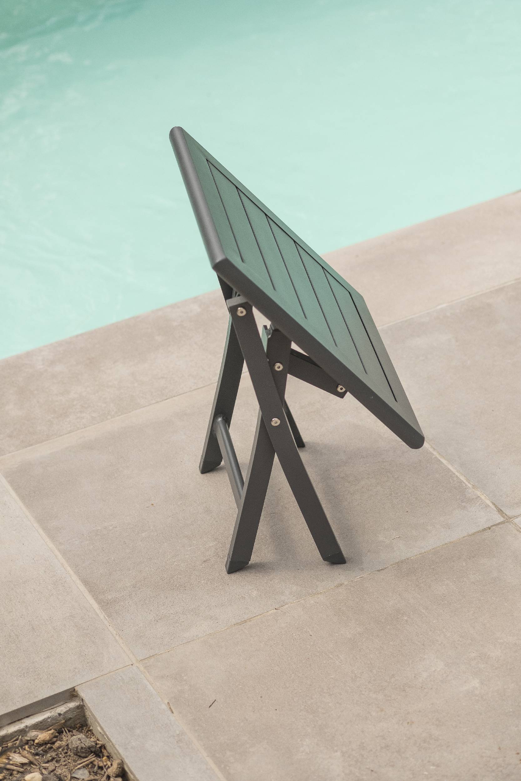 City Garden - Table basse de jardin pliante en aluminium anthracite MARIUS - CITY GARDEN - Imagen 3