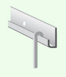 Tringle canne pour cimaise 2 m alu blanc CIVIC - 23143920