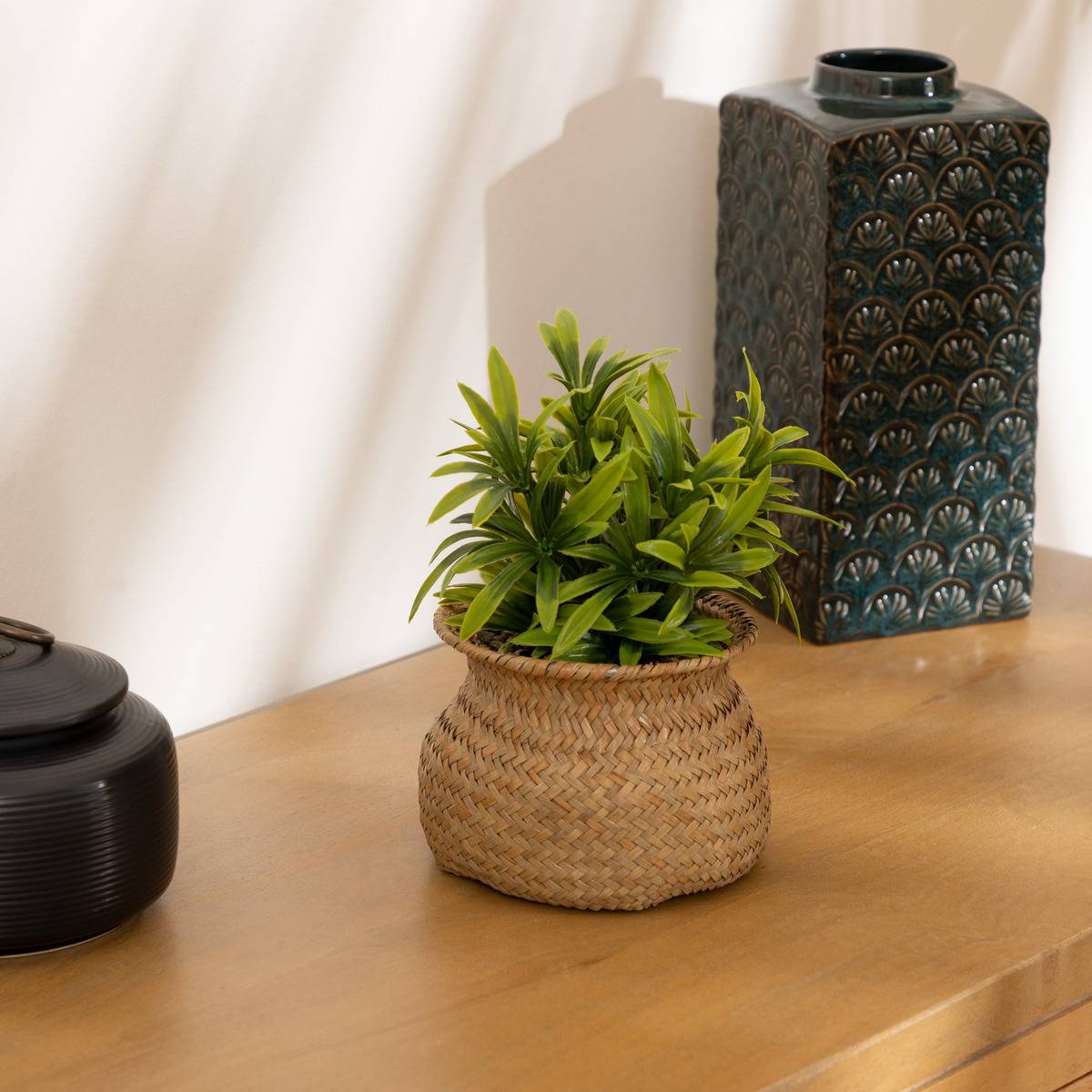 Atmosphera - Plante artificielle en pot "Jiling" en roseau H20cm - Atmosphera Créateur d'intérieur - Imagen 1