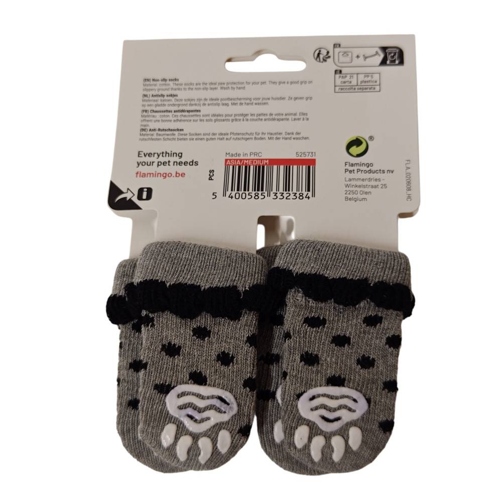Chaussettes Asia taille M 4 pièces Grise pour chien - Image 4